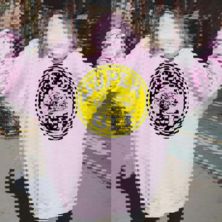 Retro Vintage Gas Station Super Bee Motor Oil Car Garage Women Oversized Hoodie Back Print Thegiftio UK