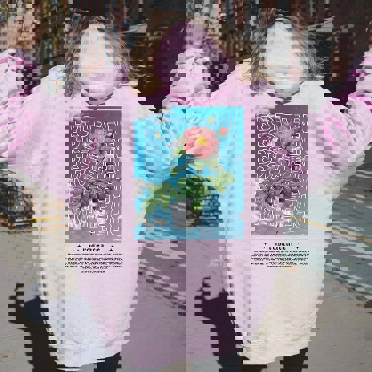 Streetwear Felpa Felpa Con Le Rose Rose Queen Of The Flowers Sad