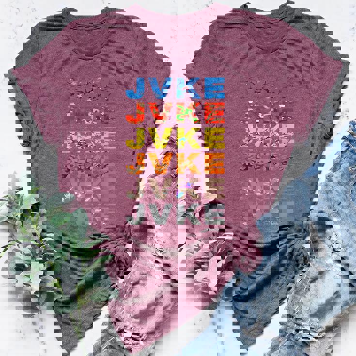 Jvke Colorful With Butterfly And Snake Vintage Retro Bella Canvas T-shirt