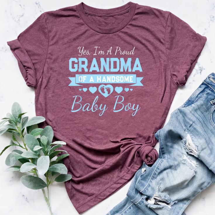 New Baby Announcement Boy 1St Time Grandma Bella Canvas T-shirt