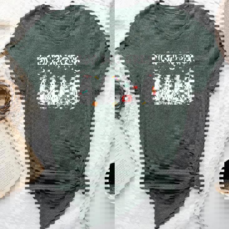 Boo Boo Crew Cute Ghost Nurses Halloween Scrub Top Bella Canvas T-shirt