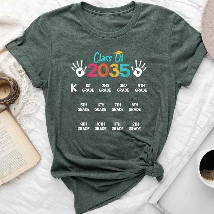 Class Of 2035 Grow With Me Handprint Kindergarten 12Th Grade Bella Canvas T-shirt