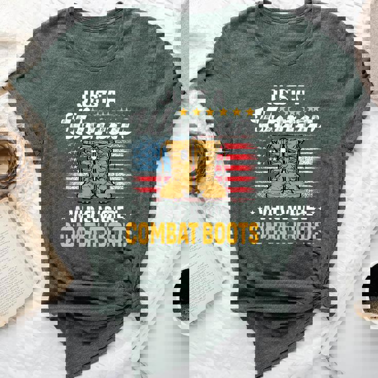 Female Veteran Boot For Veteran And Veteran Mom Bella Canvas T-shirt