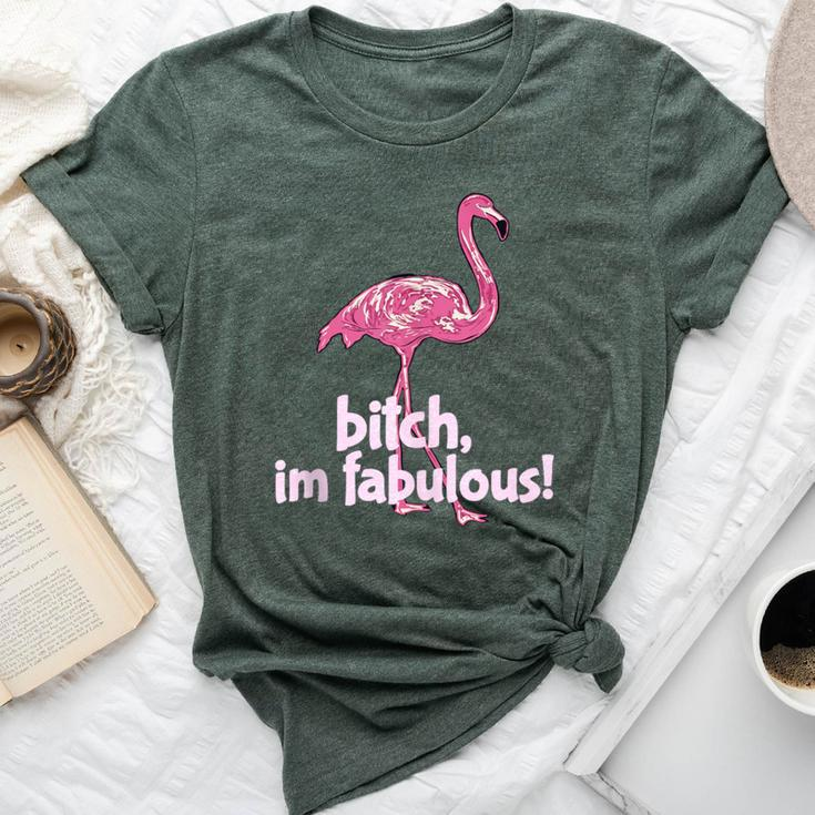 Summer Vibes I'm Fabulous Pink Flamingo Bella Canvas T-shirt