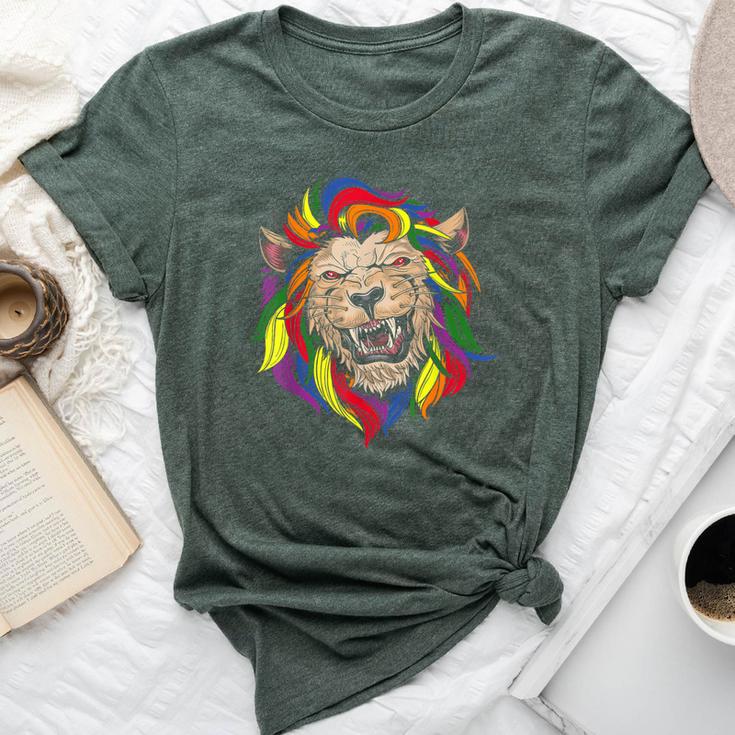 Mb35 Gay Pride Lion Lgbt Rainbow Pride Month Parade Bella Canvas T-shirt