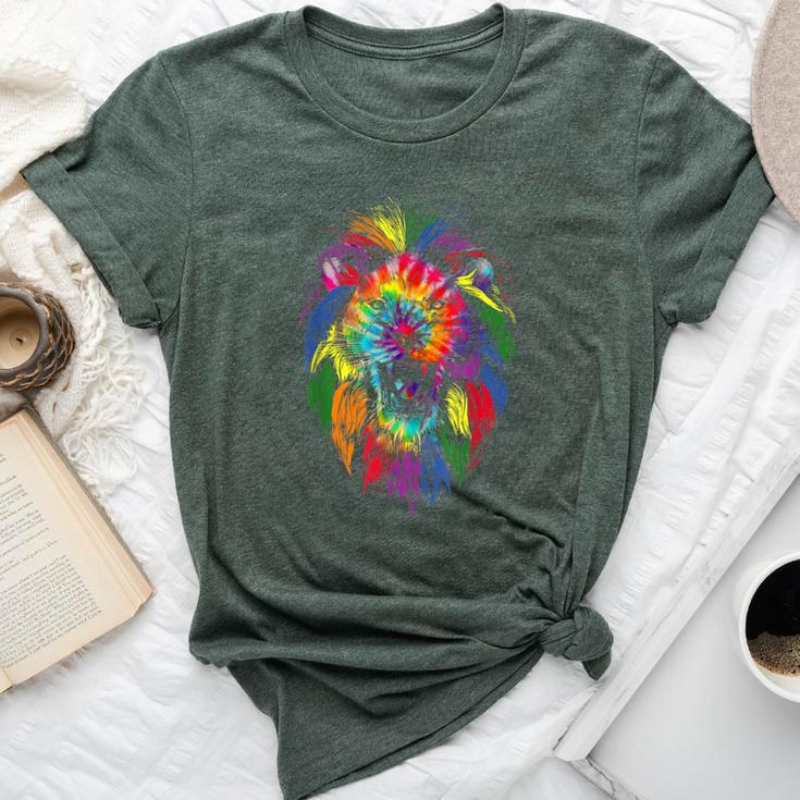 Mb35 Gay Pride Lion Lgbt Rainbow Tie Dye Pride Month Parade Bella Canvas T-shirt