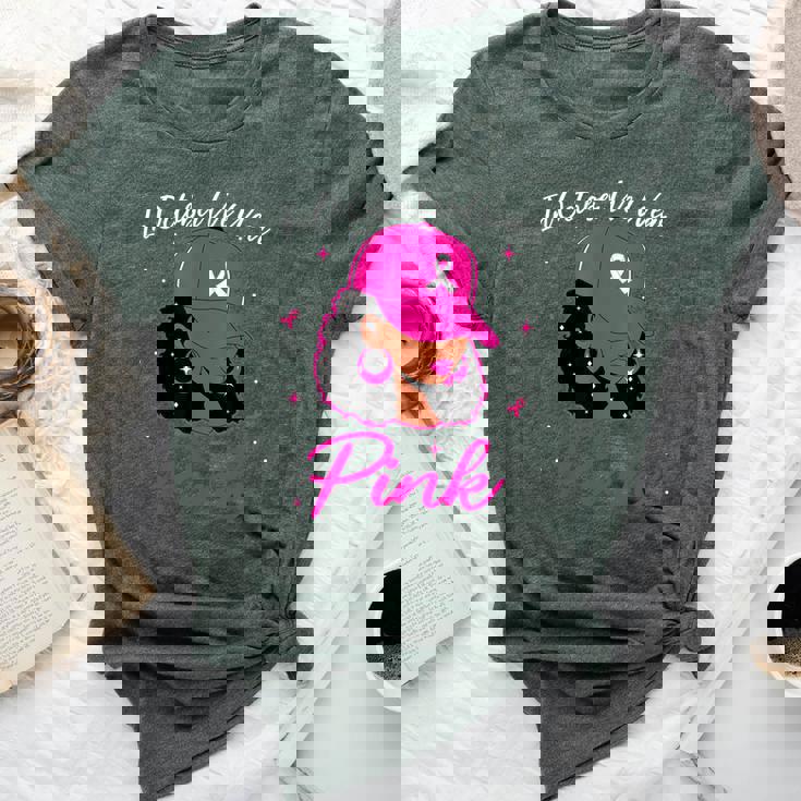 In October We Wear Pink Breast Cancer Awareness Black Women Bella Canvas T-shirt