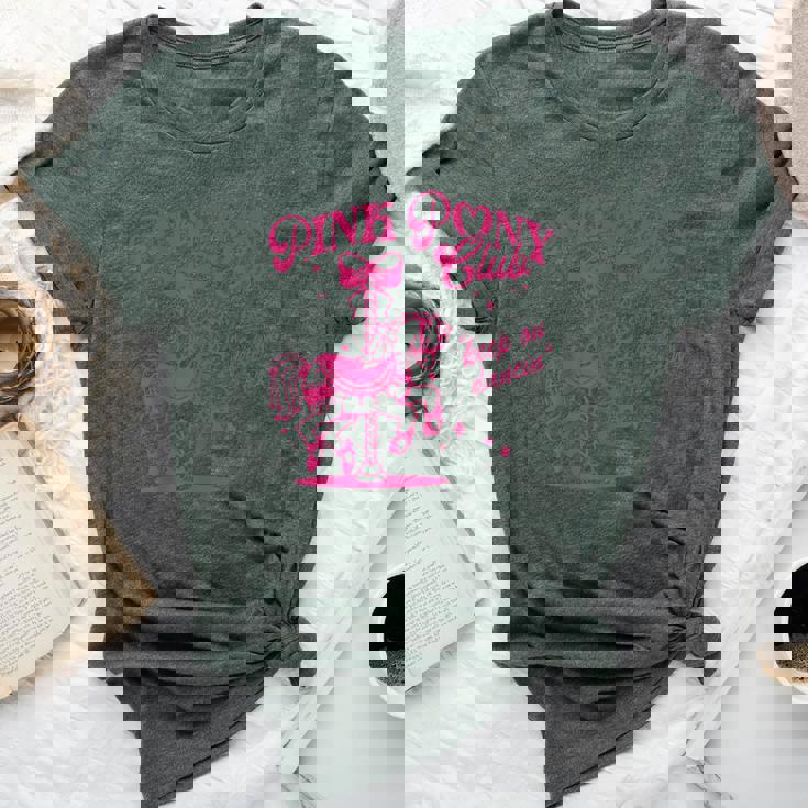 Pony And Heels Lover Pink Girls Clubs Cowgirl Bella Canvas T-shirt