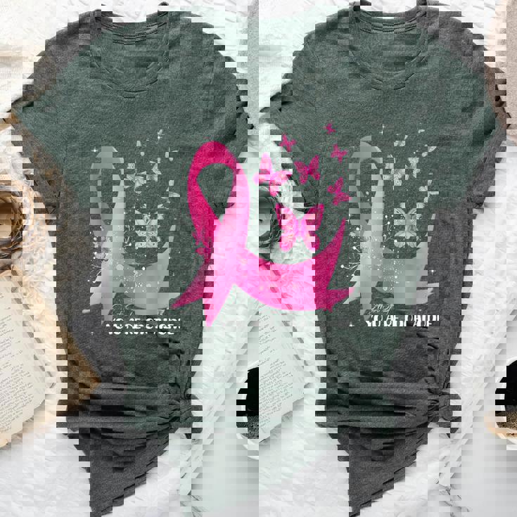 Support Squad Butterfly Pink Ribbon Breast Cancer Awareness Bella Canvas T-shirt