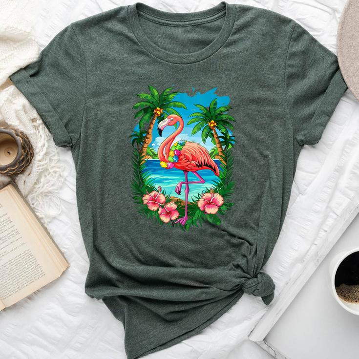 Tropical Flamingo Summer Vibes Beach For A Vacationer Bella Canvas T-shirt