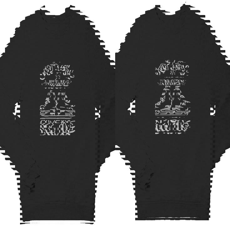 Kids Just A Girl Who Loves Skating Distressed Cute Girls Birthday Youth Sweatshirt