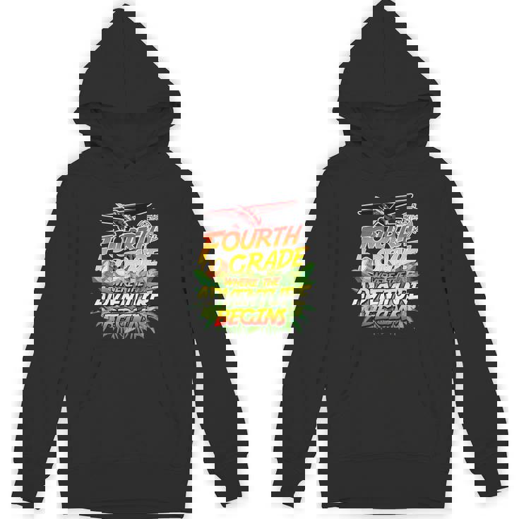 4th Grade Where The Adventure Begins Safari Theme Teacher Unisex Hoodie