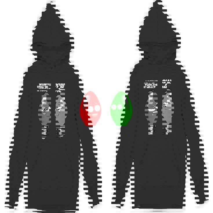 Christmas Light Bulbs Working Off & On During Holidays Unisex Hoodie