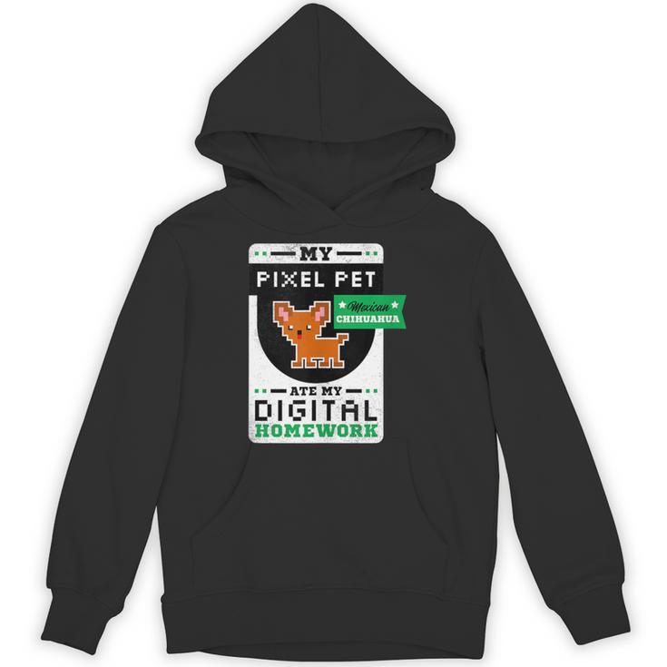 Pixel Pet Ate My Digital Homework Online Chihuahua Dog Tank Top Unisex Hoodie