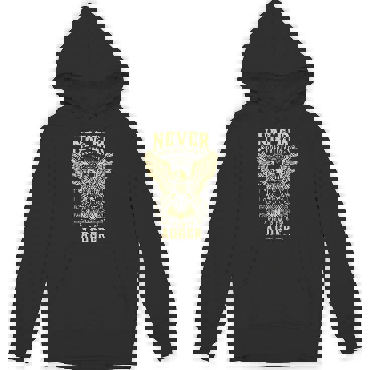 Never Underestimate The Power Of Adger Personalized Last Name Hoodie