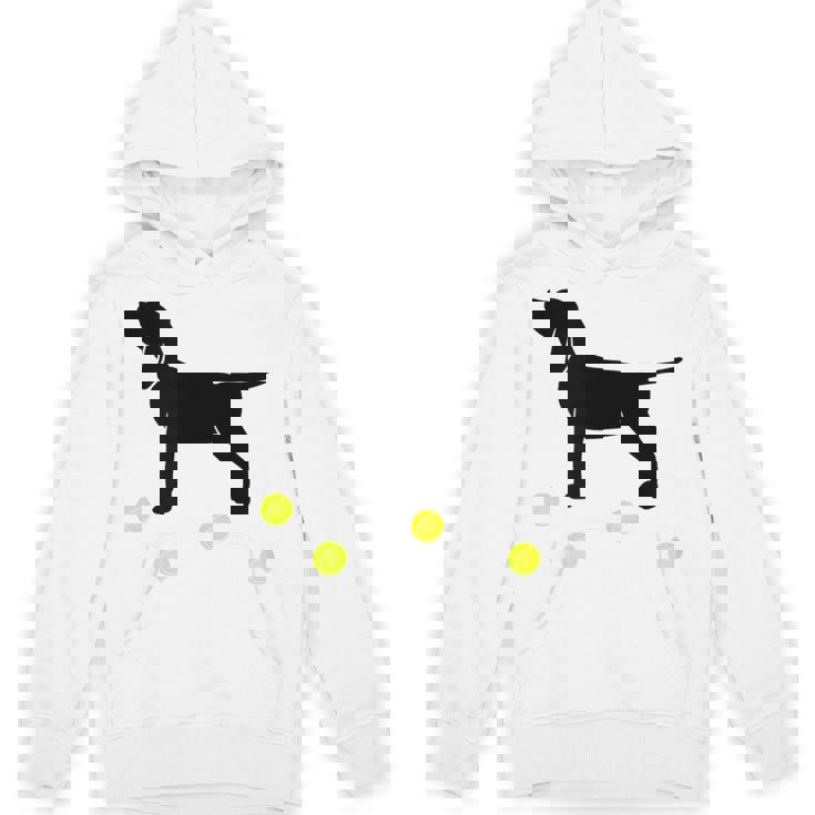Beagle Puppy Dog Plays Fetch With Yellow Tennis Balls Unisex Hoodie