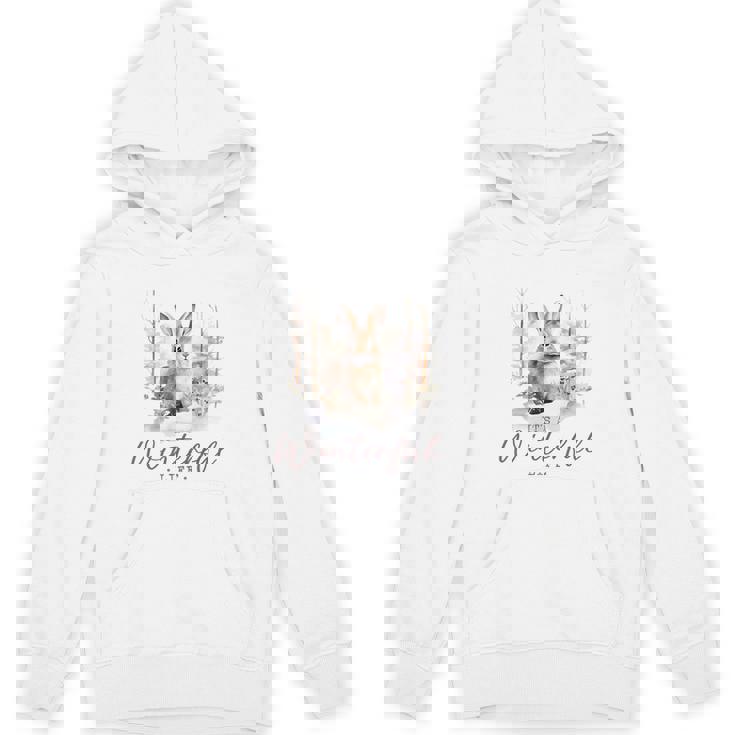 Cute Bunny Woodland Christmas Snowy Woods Rabbit Watercolor Unisex