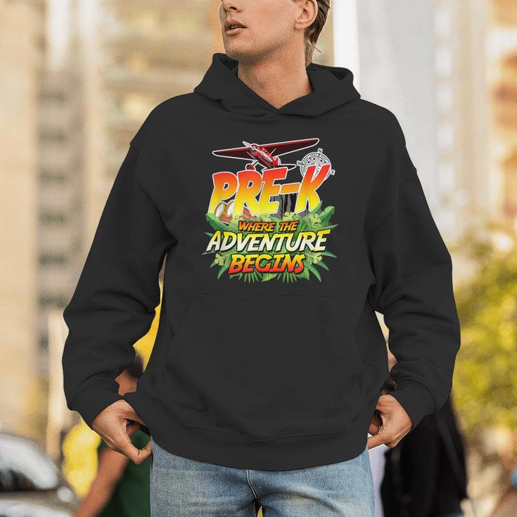 Pre-K Where The Adventure Begins Safari Theme Teacher Unisex Hoodie