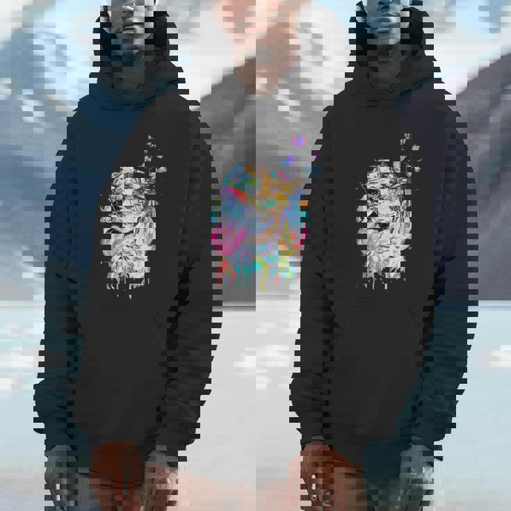 Beagle Splash Art Butterflies Dog Lover Unisex Hoodie