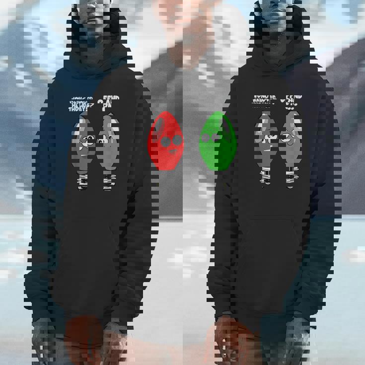 Christmas Light Bulbs Working Off & On During Holidays Unisex Hoodie