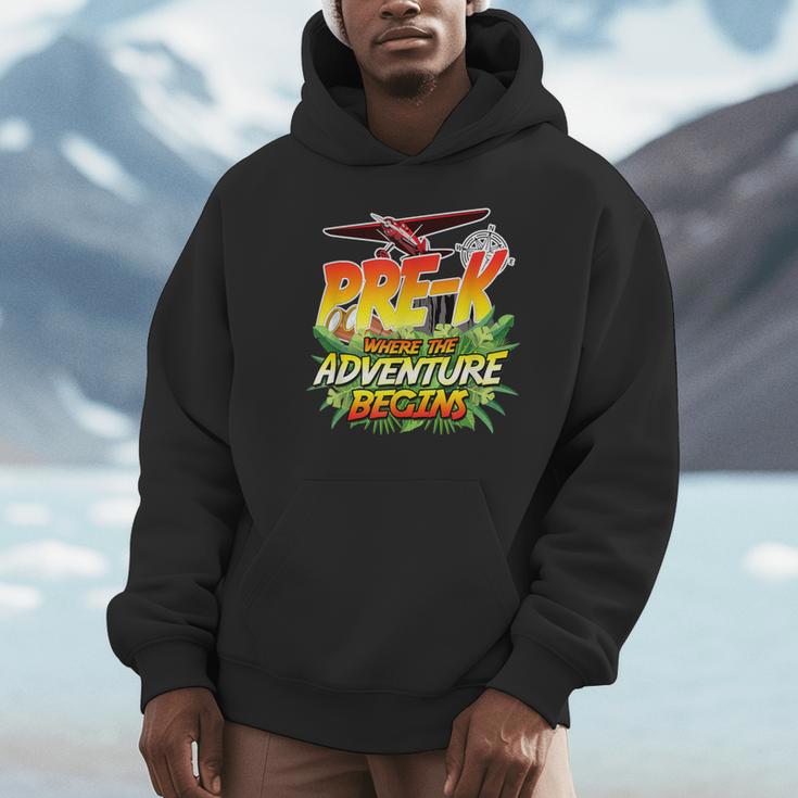 Pre-K Where The Adventure Begins Safari Theme Teacher Unisex Hoodie