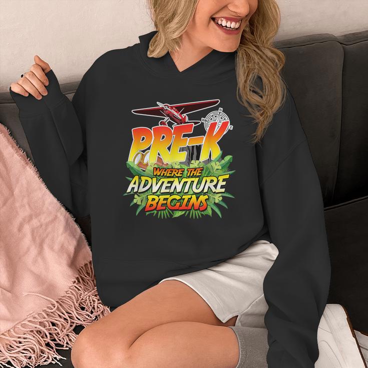 Pre-K Where The Adventure Begins Safari Theme Teacher Unisex Hoodie