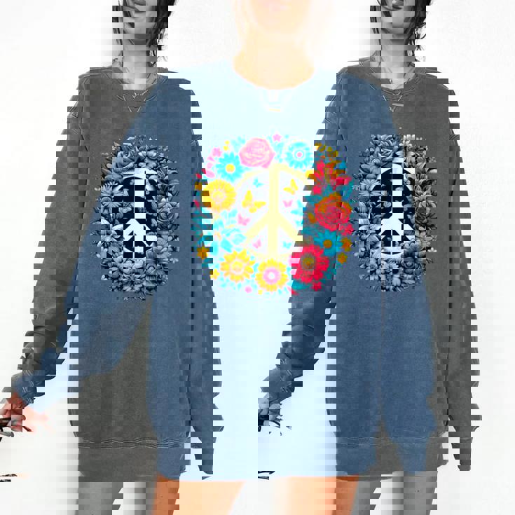 Peace Love Groovy Peace Sign Comfort Colors Sweatshirt Peace Love Groovy Peace Sign Comfort Colors Sweatshirt