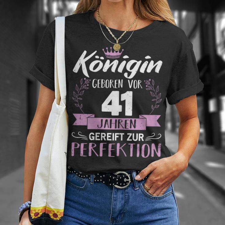 41 Geburtstag Frau Königin 41 Jahre Geburtstagsgeschenk T-Shirt Geschenke für Sie