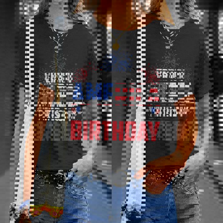 4Th Of July Birthday Bday Born On 4Th Of July T-Shirt Gifts for Her