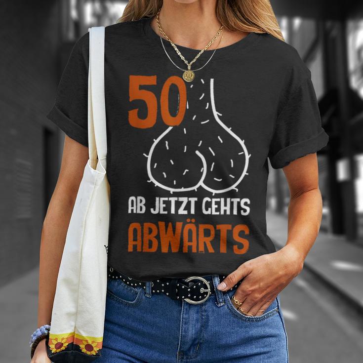 50 Ab Jetzt Gehts Abwärts Birthday T-Shirt Geschenke für Sie