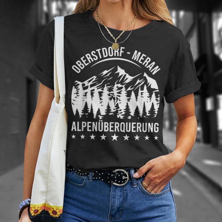 Alpenüberquerung Oberstdorf Merano E5 Alpine Crossing T-Shirt Geschenke für Sie