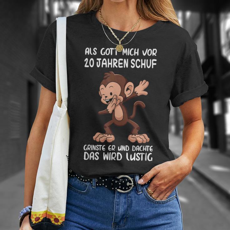 Als Gott Mich 20 Jahren Schuf Monkey Birthday T-Shirt Geschenke für Sie