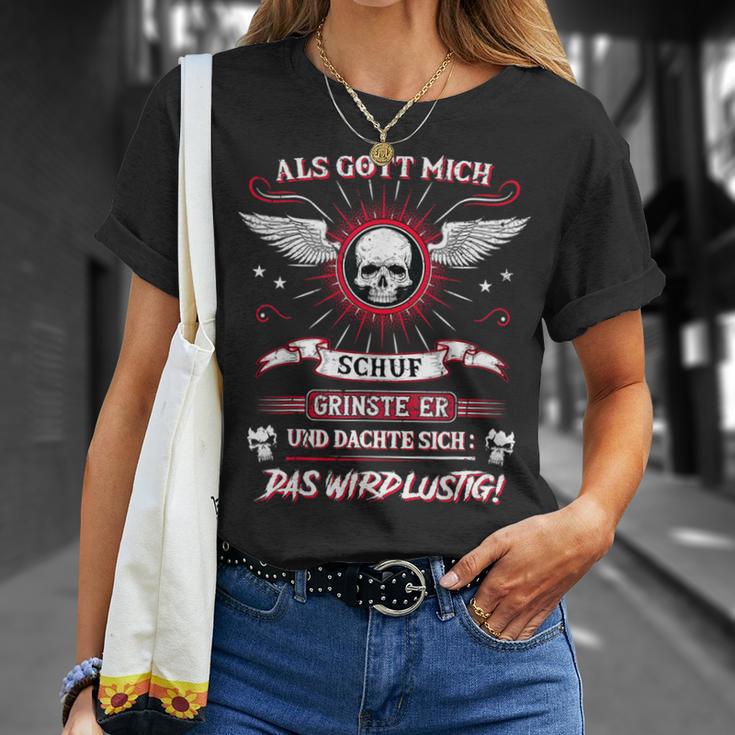 Als Gott Mich Schuf Grinste Er Und Denkdas Wird A S T-Shirt Geschenke für Sie