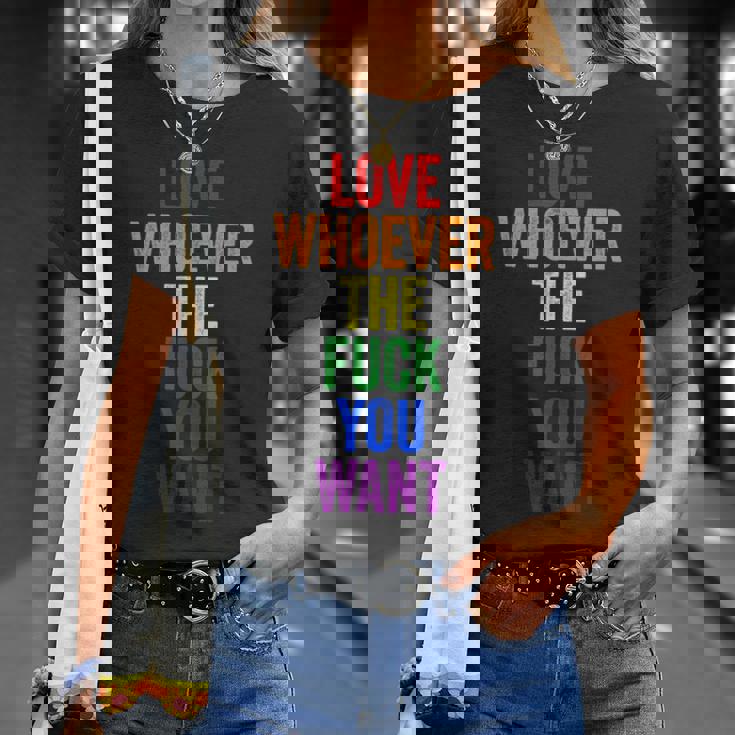Ama Chi Cazzouoi Gay Pride Lgbtq Maglietta Regalos para ella