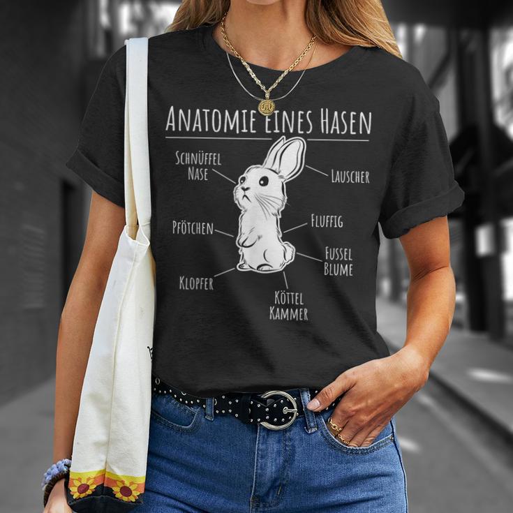 Anatomie Eines Hasen Süßes Hasen Motif Cute Rabbit T-Shirt Geschenke für Sie