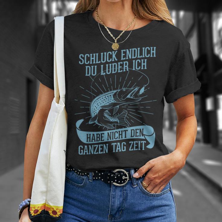 Angler Fishing Pike Du Luder T-Shirt Geschenke für Sie