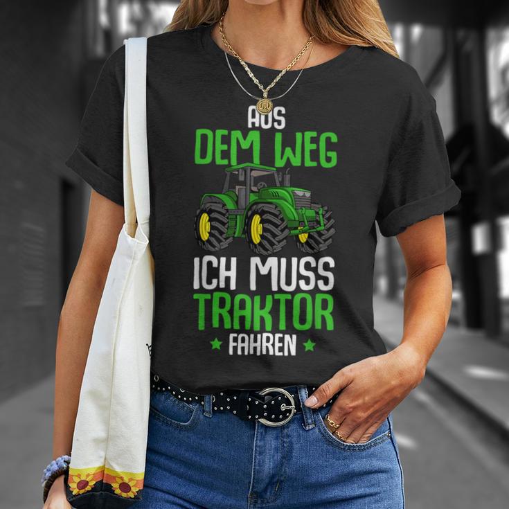 Aus Dem Weg Ich Muss Traktor Fahren Trecker Boys' S T-Shirt Geschenke für Sie