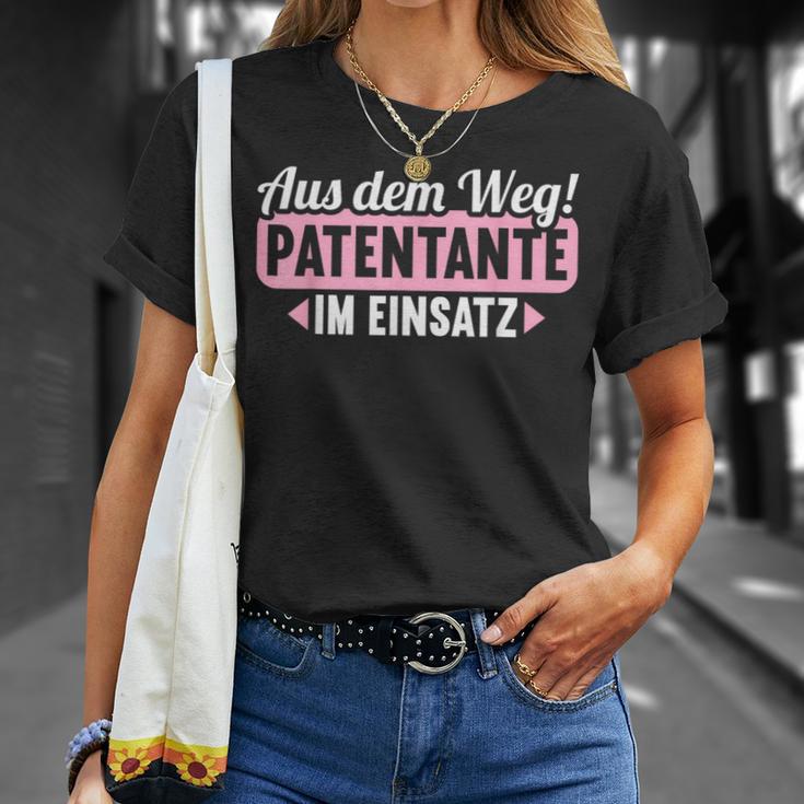 Aus Dem Weg Patentante Im Einatz Patenkind Baby Godmother S T-Shirt Geschenke für Sie