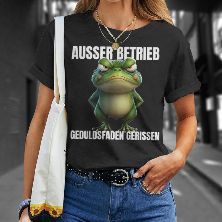 Außer Berieb Geduldsfaden Gerissen Frosch Monday T-Shirt Geschenke für Sie