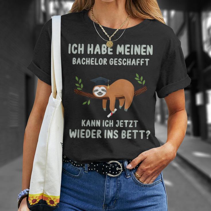 Bachelor Geschafft Wieder Ins Bett Student Sloth T-Shirt Geschenke für Sie