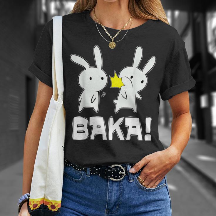 Baka Slogan Rabbit Ear-Fig For Japan Friends T-Shirt Geschenke für Sie