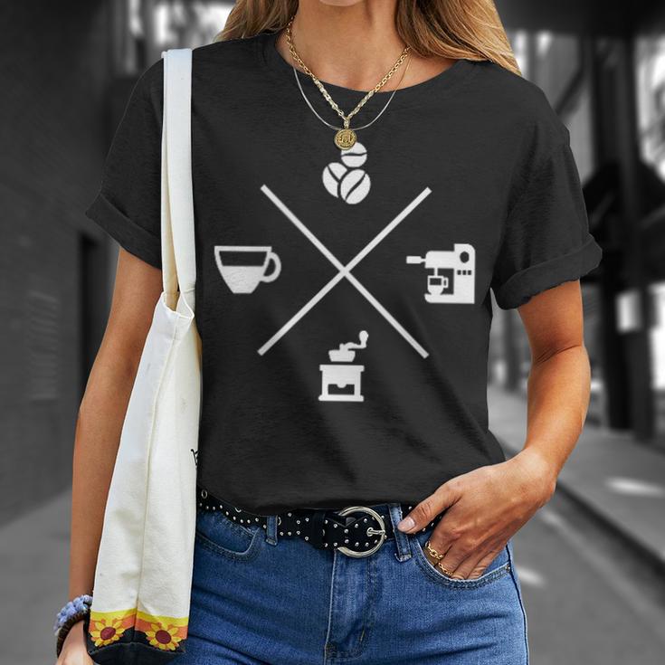 Barista Kaffee Espresso Cappuccino Kaffeemaschine T-Shirt Geschenke für Sie