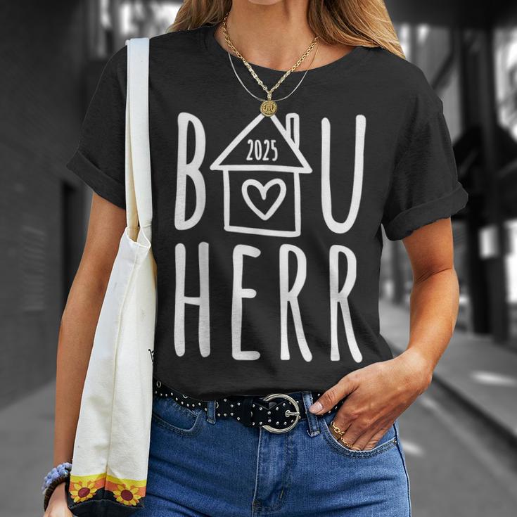 Bauherr 2025 Haus Häuslebauer Baustelle Topping-Out Ceremony T-Shirt Geschenke für Sie