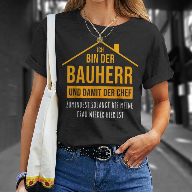 Bauherren Hausbau Ehemann Neubau Bauherr 2023 T-Shirt Geschenke für Sie