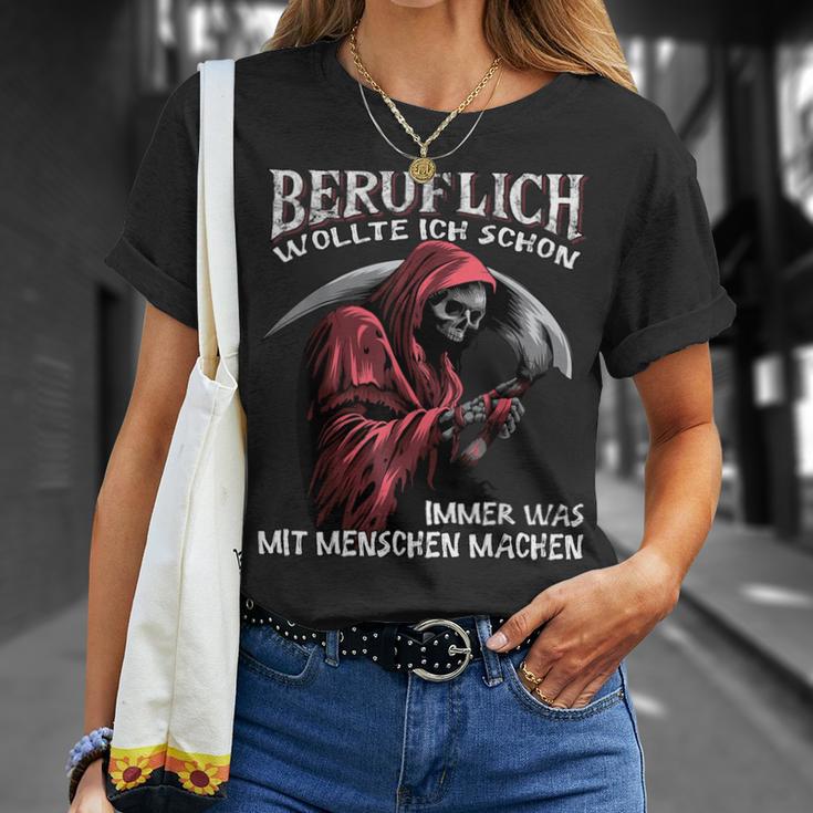 Beruflich Wollte Ich Schon Immer Was Mit Menschen Machen Half Sleeve T-Shirt Geschenke für Sie