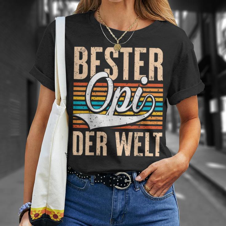 Bester Opi Der Weltintage Saying Grandfather T-Shirt Geschenke für Sie