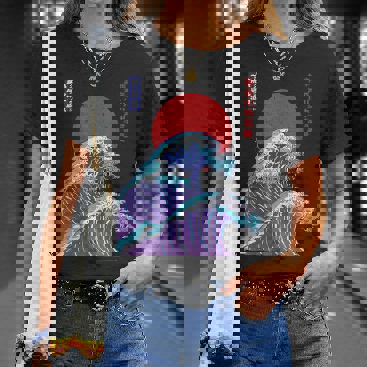 Big Waveaporwave Estetica Anni '80 Anime Moda Streetwear Maglietta Regalos para ella