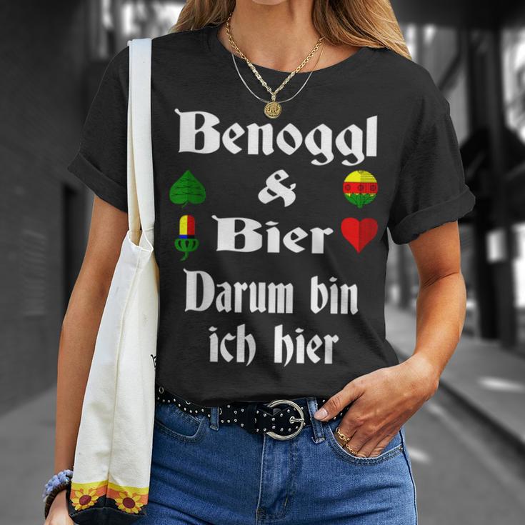 Binokel Player Swabian Schwabe Beer Benoggl T-Shirt Geschenke für Sie