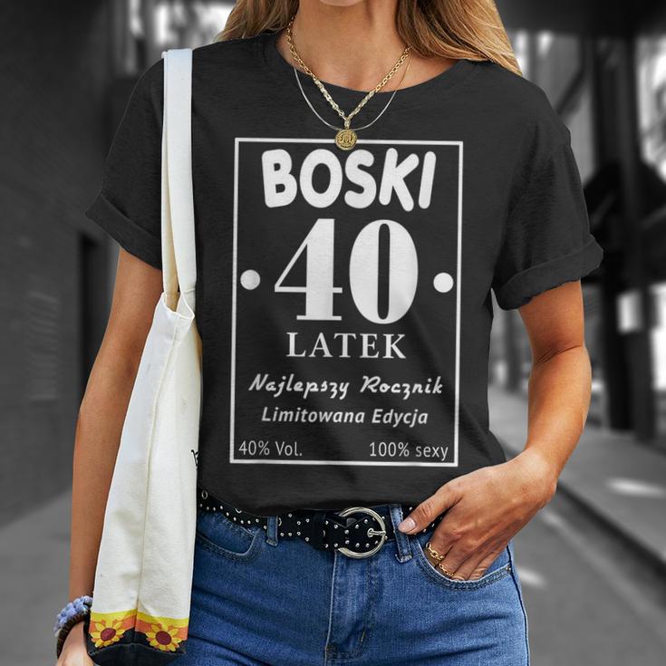 Boski 40 Latek Polska Koszulka Urodzinowa 40 Urodziny 40 Lat T-Shirt Geschenke für Sie