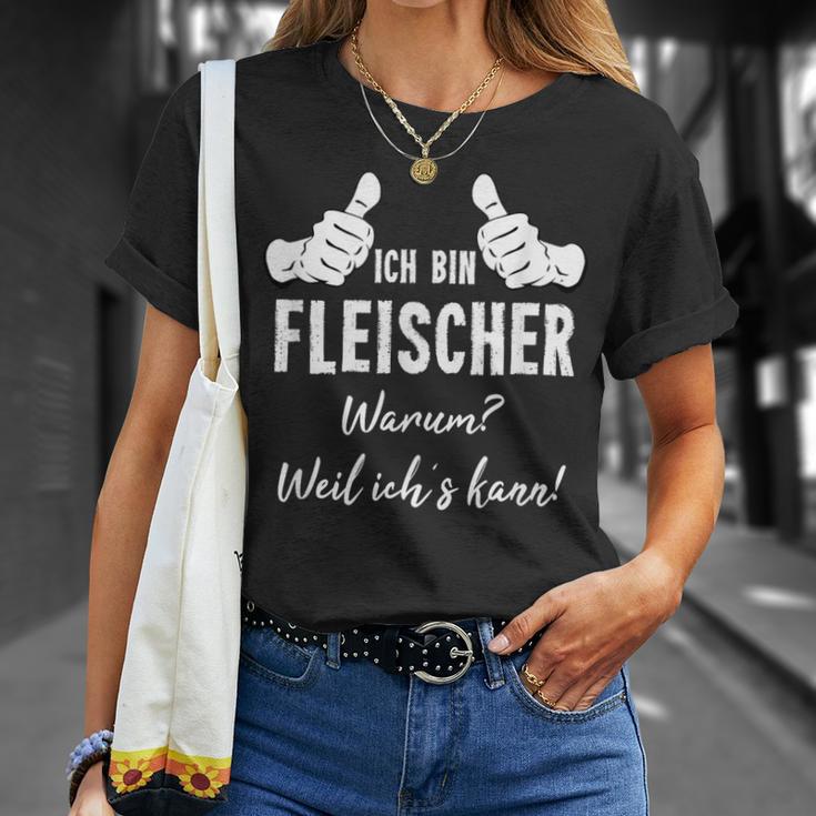 Butcher Ich Bin Fleischer Weil Ich Kann T-Shirt Geschenke für Sie